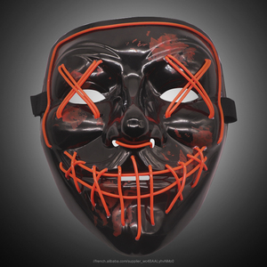 Allument <span class=keywords><strong>la</strong></span> Lueur Néon EL Fil Masque <span class=keywords><strong>purge</strong></span> masque pour <span class=keywords><strong>la</strong></span> fête D'halloween - Product Image 6