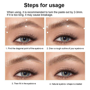 Crayon de cire à <span class=keywords><strong>sourcils</strong></span> transparent blanc, gel coiffant pour <span class=keywords><strong>sourcils</strong></span>, avec brosse douce pour un modelage naturel et une tenue forte - Product Image 5