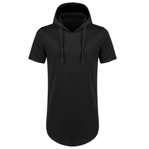 Camiseta informal de manga corta de verano para hombre, cómoda, transpirable, estilo con capucha, de gran tamaño y ajuste holgado, hecha de poliéster/algodón - Product Image 4