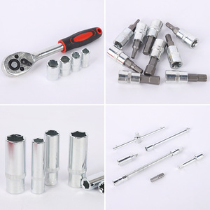 Juego de herramientas de llaves de vaso manuales profesionales OEM de 53 piezas, juego de llaves de trinquete para reparación en el hogar, para motocicletas y bicicletas - Product Image 2