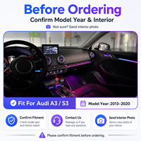 Luz Ambiental Interior para Auto de 12V con 256 Colores Symphony LED, para Audi A3/S3/RS3 2013-2020, Accesorios de Tira LED