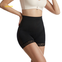 Nouveau taille haute maille ventre minceur sous-vêtements éponge hanche ascenseur rembourré gros cul fesses rehausseur Shorts avec dentelle fesses Shapewear