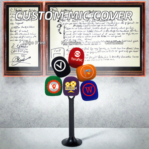 Personalizado para <span class=keywords><strong>RODE</strong></span> Wireless <span class=keywords><strong>GO</strong></span> <span class=keywords><strong>II</strong></span> Micrófono Parabrisas Impreso Pop Filter Esponja Cubierta con conector XLr para entrevistas - Product Image 3