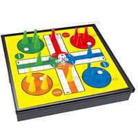 Jeu d'échecs magnétique 3 en 1, jeu de table portable de voyage avec dames et Ludo, jouet éducatif multifonction écologique