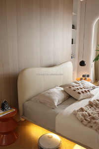 Mới Nhất Thiết Kế Giường Da Nền Tảng Bọc Vua Kích Thước Giường Gỗ Khung Hiện Đại Giường Sang Trọng Bedroomsets - Product Image 3