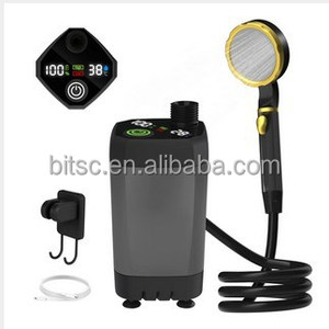 Pompe de douche électrique rechargeable de douche de chauffage de <span class=keywords><strong>Camping</strong></span> extérieur portatif avec l'affichage numérique intelligent plusieurs Modes de pulvérisation - Product Image 2