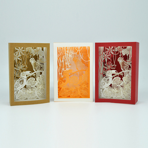 Cartoline Pop-up 3D Origami Fatte a Mano a Tema Uccelli Redleaves, Inviti per Feste - Product Image 6