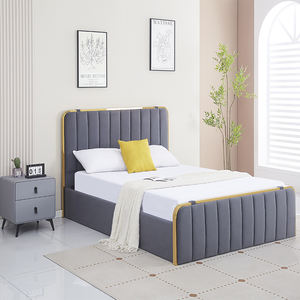 Modern Luxury Large <b>Storage</b> Upholstered Platform <b>Bed</b> Soft Wooden <b>Bed</b> Frame with Lift-Up Feature - Product Image 3