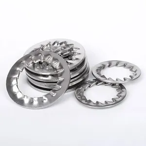 Attache en acier au carbone 200hv, plaqué zinc jaune, avec dents externes et internes dentelées, verrouillage mécanique - Product Image 1
