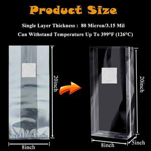 60um Autoclavable Fuelle 0,2 micras Filtro Transpirable PP Cultivo de hongos Sustrato de crecimiento Bolsas de desove - Product Image 3