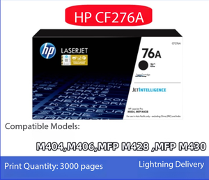 Cartucho de Tóner Negro Completo H-P 76A CF276A con Rendimiento de 3000 Copias para <span class=keywords><strong>M404dn</strong></span>/dw M428fdn/fdw, Versión de Hong Kong - Product Image 2