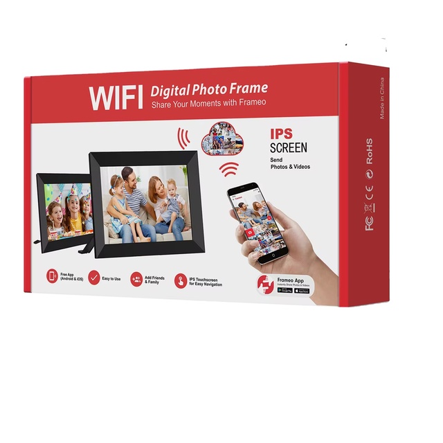32GB 10.1 Inch Digital Picture Frames WiFi Version with Auto-Rotate Easy Setup Free Share Photos&Video Digital Photo Frame 7Inch