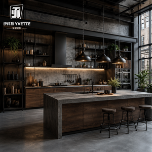 Muebles <span class=keywords><strong>de</strong></span> Cocina Personalizados <span class=keywords><strong>de</strong></span> Alto Brillo, Montaje <span class=keywords><strong>de</strong></span> Gabinetes <span class=keywords><strong>de</strong></span> Pared, Instalación Completa <span class=keywords><strong>de</strong></span> Cocina para Decoración <span class=keywords><strong>de</strong></span> Apartamentos - Product Image 2
