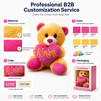 Jouets en peluche de haute qualité en gros, animaux en peluche personnalisés pour un cadeau de la Saint-Valentin