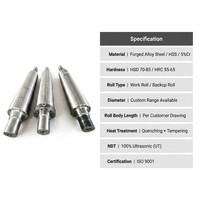 Nouvel arrivage : Arbre de rouleau de travail en acier cannelé pour laminoir, robuste, long, compatible OEM, directement de l'usine