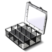 Boîte à outils en plastique Boîte transparente à vis Boîte de rangement électrique portable