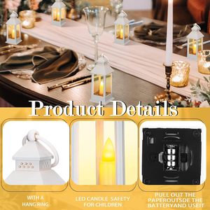Lampe de nuit décorative LED cylindrique en verre et plastique pour l'Aïd Moubarak, ornements islamiques pour fête musulmane Kareem, tendance du moment - Product Image 4
