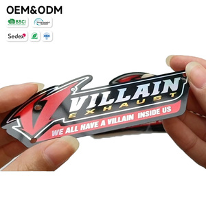 Maßgefertigtes Präzisions-Geprägtes Mehrfarbig Siebbedrucktes Metall-Namensschild für Kfz-Abgassysteme mit Schraubbefestigung - Product Image 2