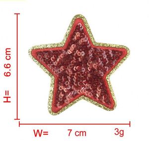 NEW Iron on Shiny High Quality Glitter Edge Sequin Star Patch - Product Image 6