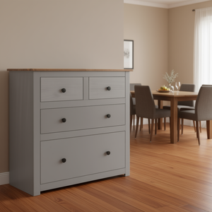 Buffet Pinewood Panama Range en gris 31,5 x 15,7 x 32,7 Design rustique moderne pour meubles de salle à manger - Product Image 2