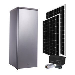 Congélateur vertical solaire 7/11 couches, réfrigérateur 24V AC/DC, adaptateur, panneau solaire 1200W, 198 litres par jour, machine à glaçons solaire 60KG - Product Image 1