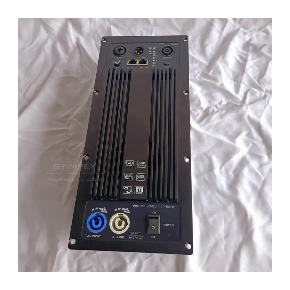 Kotak Speaker daya aktif profesional 800W, papan modul Amplifier dengan kontrol DSP oleh perangkat lunak melalui komputer