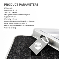 Super mini USB flash Drive 32GB 16GB 8 GB 4GB Metal Pen Drive Pendrive 128 64 32 16 8 GB USB Flash Memory unidad flash USB