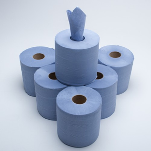 Rollo de Toalla de <span class=keywords><strong>Papel</strong></span> Desechable Jumbo Azul de 2 Capas, 18 Gsm, <span class=keywords><strong>Precio</strong></span> de Fábrica 2026, Venta Caliente, Hecho con Pulpa de Madera Virgen y Pulpa Sanitaria Reciclada - Product Image 3