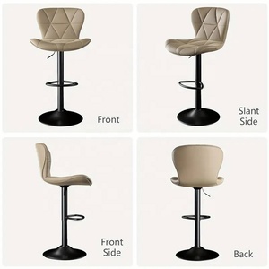Venta Directa de Fábrica Runwood: Taburete de Bar Negro con Respaldo, <span class=keywords><strong>Sillas</strong></span> <span class=keywords><strong>Giratorias</strong></span> <span class=keywords><strong>para</strong></span> Vestíbulo de Hotel, Taburete Alto con Respaldo Alto al por Mayor - Product Image 3