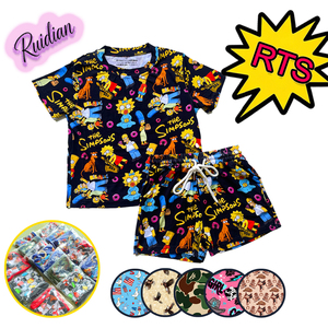 Ensemble 2 pièces pour garçons Ruidian Kids Active Summer Wear : T-shirt à manches courtes et short en bambou avec imprimé <span class=keywords><strong>sport</strong></span> et patchwork baseball - Product Image 3