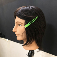 Tête de mannequin en cheveux humains 100 % naturels pour la formation de coiffeurs, avec cheveux raides et décoloration, vente en gros