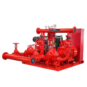 Split Case Pump Fire Fighting System With Electric Diesel Jockey Pump And Completed Control Panel