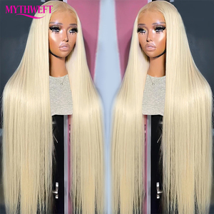 Peluca de Cabello Humano Virgen Rubio 613 con Frente de Encaje Transparente, Densidad 180%, Pre-Pluck, para Mujeres Negras - Product Image 1