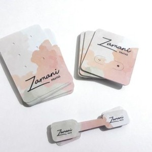Cartes de présentation de bijoux écologiques personnalisées découpées à la forme, support pour cartes d'oreilles à marque privée - Product Image 1