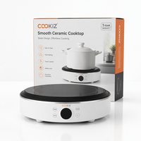 Cuisinière Électrique Infrarouge Ronde Portable 2200W, Compatible avec Tous les Ustensiles de Cuisson, Plaque Céramique Électrique, Fourniture d'Usine, SKD Disponible