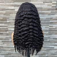 YWhair Demi-perruque bouclée style Birman Spring, entièrement fabriquée à la machine, 100% cheveux humains avec cuticules alignées, avec cordon de serrage facilement ajustable, sans colle
