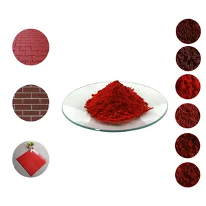 Wholesale man-made red iron oxide pigment 325 Mesh and Chemical Formula Fe2O3 for concrete