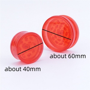 Exquisite Round Plastic Herb Grinder 40mm/60mm 3 Piece Manual Plastic Tobacco Grinder Smoking Accessories Grinders - Product Image 4