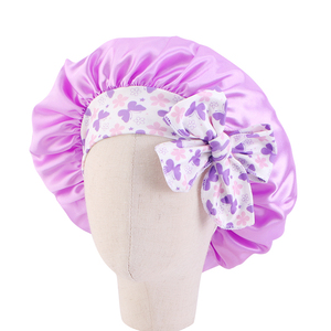 Chapeau <span class=keywords><strong>de</strong></span> <span class=keywords><strong>nuit</strong></span> en Satin pour enfants, nouveaux accessoires, élastique <span class=keywords><strong>de</strong></span> soins des cheveux, <span class=keywords><strong>Bonnet</strong></span> <span class=keywords><strong>de</strong></span> <span class=keywords><strong>nuit</strong></span>, Turban, mignon avec nœud, nouvelle collection - Product Image 6
