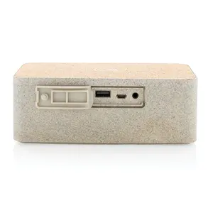 Haut-parleur chargeur sans fil fibre de blé gadgets écologiques - Product Image 4