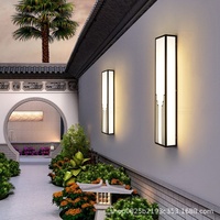 Nouvelle applique murale extérieure LED de style chinois en acier inoxydable, étanche, pour villas et hôtels, prix de liquidation