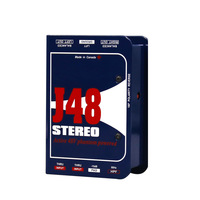 Boîtier de jonction audio actif J48 professionnel à double canal stéréo avec alimentation fantôme 48V pour instruments électro-acoustiques