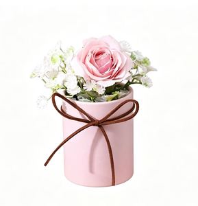 Mini Solid Color Round Cylindrical Flower <b>Box</b> <b>Small</b> Hug Bucket Single Stem Flower Packaging DIY Floral Supplies - Product Image 1