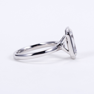 Anillo de Diamante Cultivado en Laboratorio de Oro Blanco PT950 MSR-1531 de Messi Jewelry para Mujer - Product Image 6