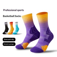 Chaussettes de basketball professionnelles tricotées, épaisses, antidérapantes, à fond éponge, mi-mollet, pour la course en extérieur et le sport, pour hommes