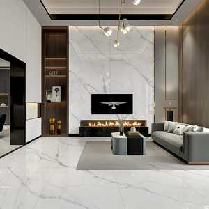 Baldosas de Piedra Artificial de Porcelana Sinterizada con Aspecto de Mármol Calacatta Blanco con Vetas Doradas de Alta Calidad, 1600x3200 mm - Product Image 5