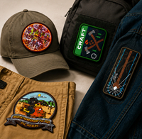 Écusson brodé personnalisé pour club de tir, design de championnat sportif en plein air, thermocollant pour veste et gilet, faible MOQ