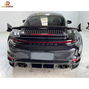 Brabu Style Dry Carbon Fiber Auto Parts Body Kit With Front Lip Rear Spoiler Rear <b>Diffuser</b> for Porsche 992 Turbo S 2020-2023 - Product Image 6