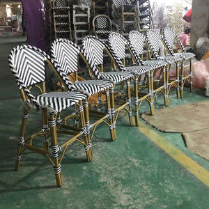 Silla de Ratán Resistente a la Intemperie para Bistro Francés, Silla de Comedor para Patio, Cafetería, Restaurante - Product Image 3