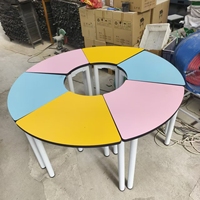 Muebles Escolares Combinados, Silla de Escritorio Trapezoidal Individual con Material de Aleación de Resina Fenólica, Anti-químicos, para Uso en Laboratorios Escolares